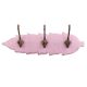 Pink Antique Small Wall Wooden Iron Hooks